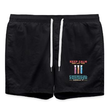 Lustiges Chemieingenieur-Zitat für Chemical Engi - Badeshorts - Schwarz - Vorne - AI Model Male 185 light (185cm)