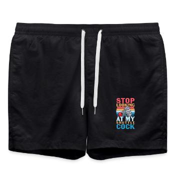 Badminton Joke Shuttlecock - Swim Trunks - black - Front - AI Model Male 185 light (185cm)