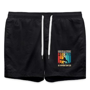 Parkour ist wichtiger Parkour-Liebhaber - Badeshorts - Schwarz - Vorne - AI Model Male 185 light (185cm)