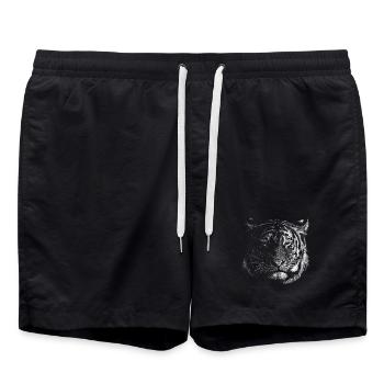 Tiger - Badeshorts - Schwarz - Vorne - AI Model Male 185 light (185cm)