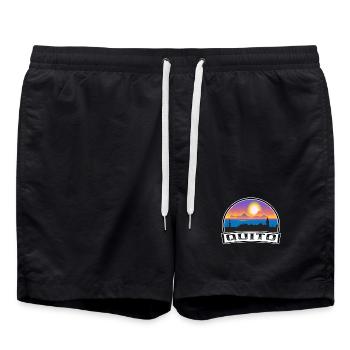 Quito Equador Skyline Vintage Sunset Travel Souven - Short de bain - noir - Devant - AI Model Male 185 light (185cm)