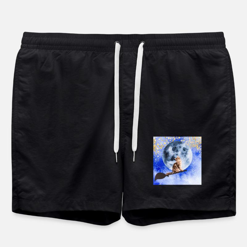 Chat sorcier - Short de bain - noir