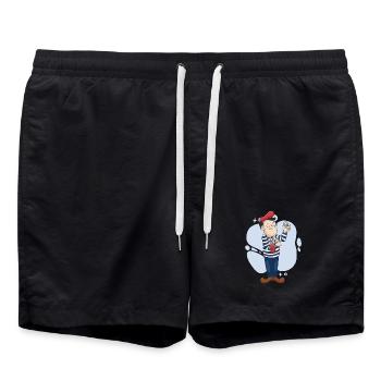 Un joueur de boule lance une boule boule boulering boule - Short de bain - noir - Devant - AI Model Male 185 light (185cm)