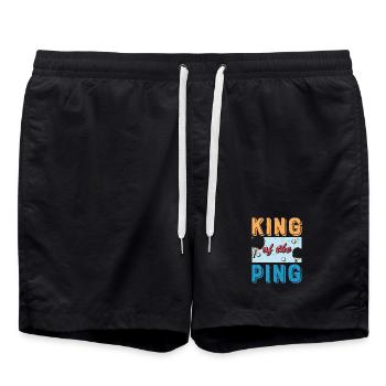 Table Tennis King Of The Ping Pong - Swim Trunks - black - Front - AI Model Male 185 light (185cm)
