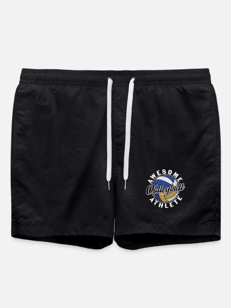 Awesome Volleyball Athlete - Swim Trunks - black