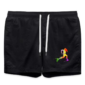 Coureurs de semi-marathon Sprint J’adore courir - Short de bain - noir - Devant - AI Model Male 185 light (185cm)