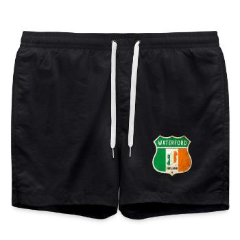 Waterford Irlande Armoiries Drapeaux Design - Short de bain - noir - Devant - AI Model Male 185 light (185cm)