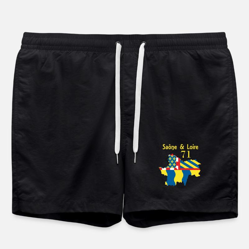 Saône et Loire - Badeshorts - Schwarz