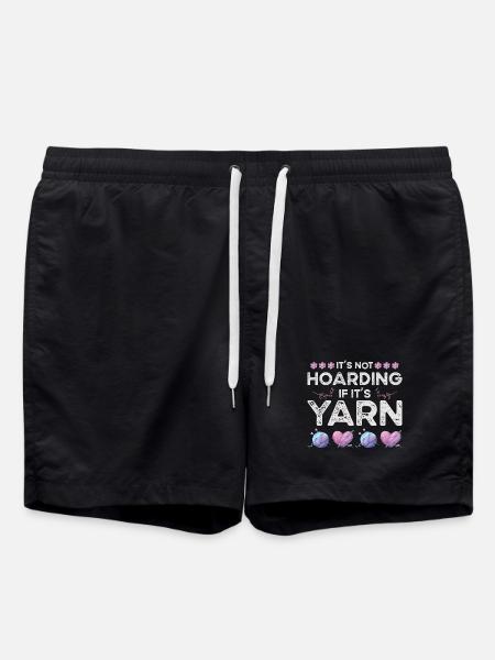 Knitting Yarn Wool Stash Crochet - Swim Trunks - black