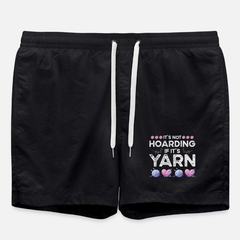 Knitting Yarn Wool Stash Crochet - Swim Trunks - black