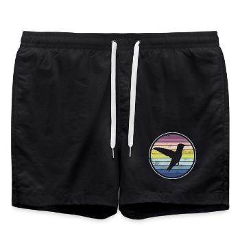 Hummingbird - Swim Trunks - black - Front - AI Model Male 185 light (185cm)