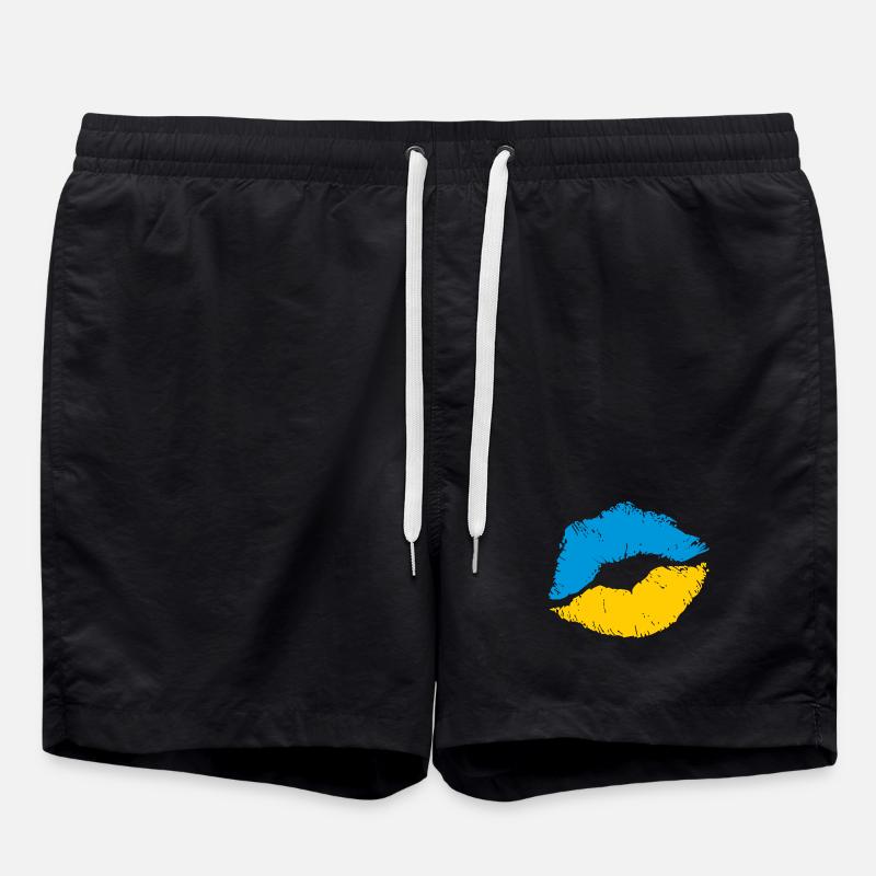 SAVE UKRAINE Ukrainian flag - Swim Trunks - black