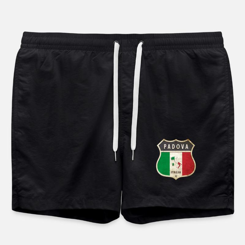 Padoue Italie Armoiries Drapeaux Design - Short de bain - noir