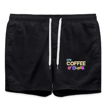 Amateurs de café Caféine Café Cool Déclaration - Short de bain - noir - Devant - AI Model Male 185 light (185cm)