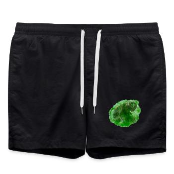 Indien Fan, indischer Waldelefant liegend, Elefant - Badeshorts - Schwarz - Vorne - AI Model Male 185 light (185cm)