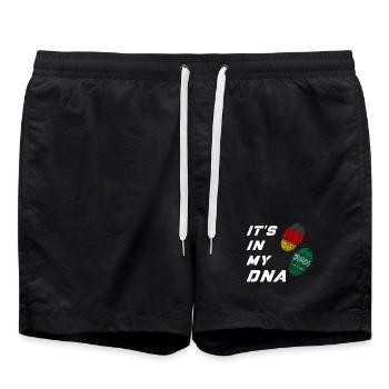 In my DNA Germany and Saudi Arabia - Swim Trunks - black - Front - AI Model Male 185 light (185cm)