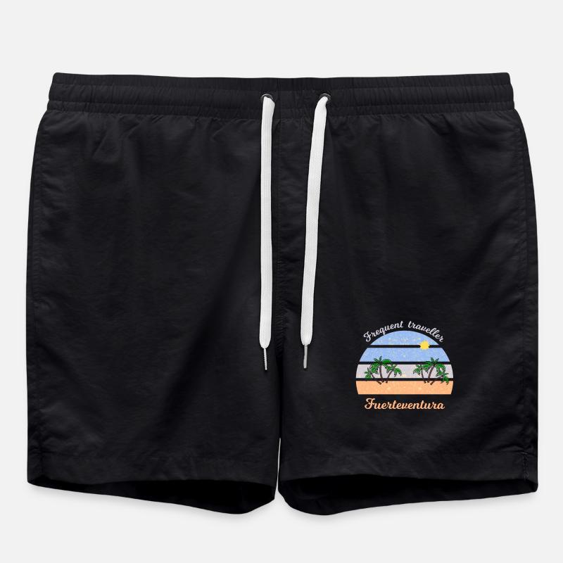 Fuerteventura Urlaub - Badeshorts - Schwarz