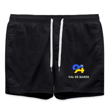 Val de marne - Swim Trunks - black - Front - AI Model Male 185 light (185cm)