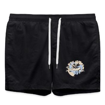 Nageur de la Saint-Valentin - Short de bain - noir - Devant - AI Model Male 185 light (185cm)