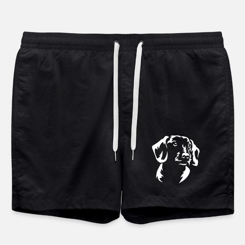 Dachshund Head "Black Edition" - Swim Trunks - black