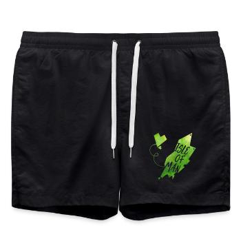 Isle of Man - Badeshorts - Schwarz - Vorne - AI Model Male 185 light (185cm)