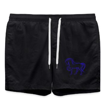 Cool Chevaux Islandais Chevaux Mare Horse Amour - Short de bain - noir - Devant - AI Model Male 185 light (185cm)