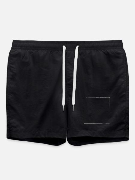 Frame brush frayed | Vectorgraphic - Swim Trunks - black