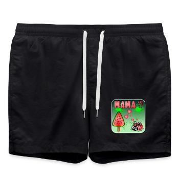 Glace à la pastèque - SUMMER LADYBUG - Short de bain - noir - Devant - AI Model Male 185 light (185cm)