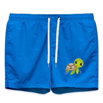 Tortue, animal mignon, océan - Short de bain - cobalt blue - Devant