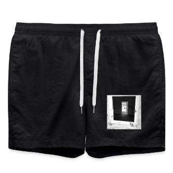 Fenster Nordspanien - Badeshorts - Schwarz - Vorne - AI Model Male 185 light (185cm)