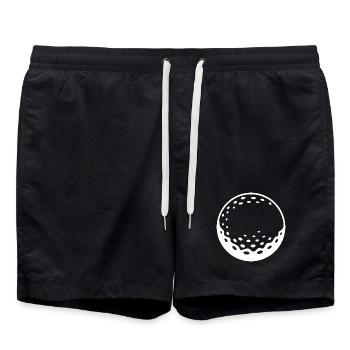 Golf Ball Golfer Cup Symbol Club - Badeshorts - Schwarz - Vorne - AI Model Male 185 light (185cm)