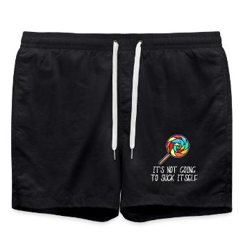 Sweet tooth Sweets Statement Candy Delicious - Short de bain - noir - Devant - AI Model Male 185 light (185cm)