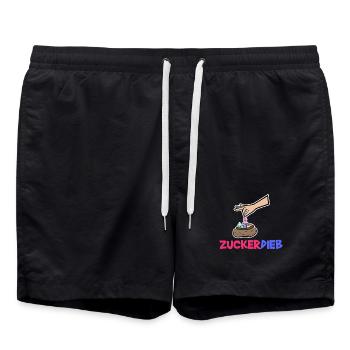 Bonbon Statement Süßigkeiten Naschkatzen Lecker - Badeshorts - Schwarz - Vorne - AI Model Male 185 light (185cm)