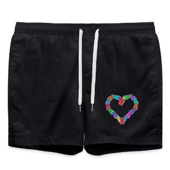 Bonbons sucre bonbon dessert dent sucrée - Short de bain - noir - Devant - AI Model Male 185 light (185cm)
