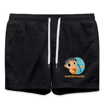 Signe du zodiaque Sagittaire - Short de bain - noir - Devant - AI Model Male 185 light (185cm)