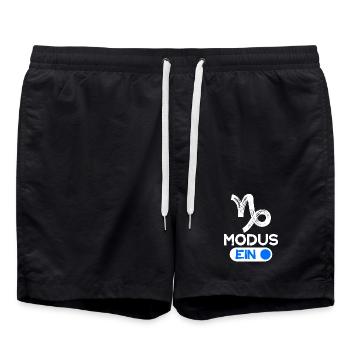 Tierkreis Steinbock Esoterik Statement Astronomie - Badeshorts - Schwarz - Vorne - AI Model Male 185 light (185cm)