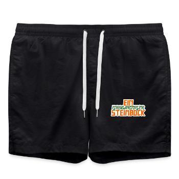 Steinbock Galaxy Statement Tierkreiszeichen Himmel - Badeshorts - Schwarz - Vorne - AI Model Male 185 light (185cm)