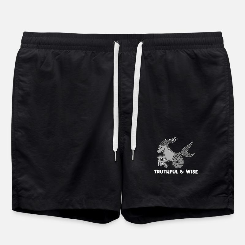 Aberglaube Steinbock Statement Horoskop Tierkreis - Badeshorts - Schwarz