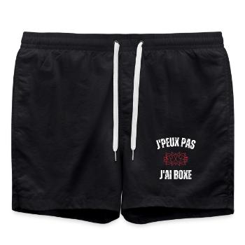 Je peux pas j'ai boxe - Short de bain - noir - Devant - AI Model Male 185 light (185cm)