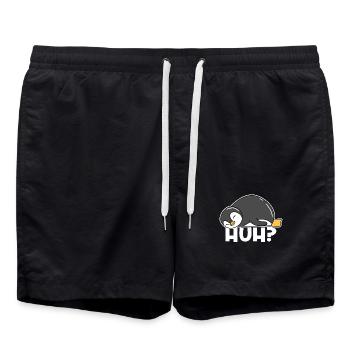 Pinguin Spruch Vogel Tier Zoo Seevogel Kalt - Badeshorts - Schwarz - Vorne - AI Model Male 185 light (185cm)