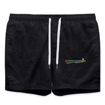 Antarctica Penguin Statement Bird Animal Seabird - Swim Trunks - black - Front - AI Model Male 185 light (185cm)