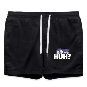 Cold Sweet Penguin Antarctica Saying Bird Animal - Swim Trunks - black - Front - AI Model Male 185 light (185cm)