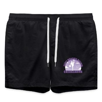 Cheerleading Cheerleader Pompons Mädchen Geschenk - Badeshorts - Schwarz - Vorne - AI Model Male 185 light (185cm)