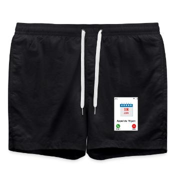 Appel du 18 juin - Short de bain - noir - Devant - AI Model Male 185 light (185cm)