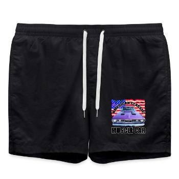 American Classic Muscle Car R6Z - Swim Trunks - black - Front - AI Model Male 185 light (185cm)