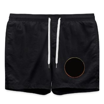Solar eclipse - Swim Trunks - black - Front - AI Model Male 185 light (185cm)