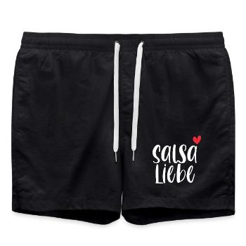 Tänzerin Tänzer tanzen Geschenk Salsa Liebe! - Badeshorts - Schwarz - Vorne - AI Model Male 185 light (185cm)