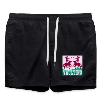CHEVAL - Saut équestre sportif - Short de bain - noir - Devant - AI Model Male 185 light (185cm)