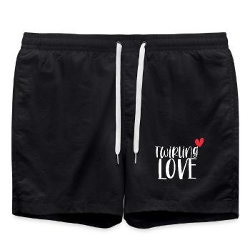 Twirling Love Baton Sport Cadeau - Short de bain - noir - Devant - AI Model Male 185 light (185cm)