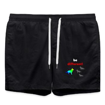 tolle Hundesprüche, Be Different - Badeshorts - Schwarz - Vorne - AI Model Male 185 light (185cm)
